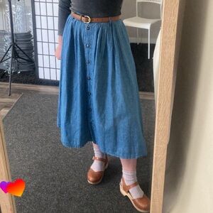 Dockers Petite Denim midi skirt VTG